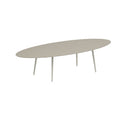 Royal Botania Tafel Royal Botania Styletto tafel 320x140 cm. Verkrijgbaar in 35cm, 50cm, 67cm en 75cm, 92cm en 110cm hoog. Diverse kleuren frames en tafelbladen mogelijk.
