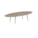 Royal Botania Tafel Royal Botania Styletto tafel 320x140 cm. Verkrijgbaar in 35cm, 50cm, 67cm en 75cm, 92cm en 110cm hoog. Diverse kleuren frames en tafelbladen mogelijk.