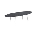 Royal Botania Tafel Royal Botania Styletto tafel 320x140 cm. Verkrijgbaar in 35cm, 50cm, 67cm en 75cm, 92cm en 110cm hoog. Diverse kleuren frames en tafelbladen mogelijk.
