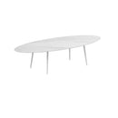Royal Botania Tafel Royal Botania Styletto tafel 320x140 cm. Verkrijgbaar in 35cm, 50cm, 67cm en 75cm, 92cm en 110cm hoog. Diverse kleuren frames en tafelbladen mogelijk.
