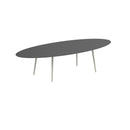 Royal Botania Tafel Royal Botania Styletto tafel 320x140 cm. Verkrijgbaar in 35cm, 50cm, 67cm en 75cm, 92cm en 110cm hoog. Diverse kleuren frames en tafelbladen mogelijk.