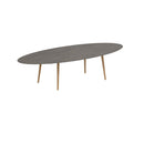 Royal Botania Tafel Royal Botania Styletto tafel 320x140 cm. Verkrijgbaar in 35cm, 50cm, 67cm en 75cm, 92cm en 110cm hoog. Diverse kleuren frames en tafelbladen mogelijk.
