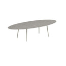 Royal Botania Tafel Royal Botania Styletto tafel 320x140 cm. Verkrijgbaar in 35cm, 50cm, 67cm en 75cm, 92cm en 110cm hoog. Diverse kleuren frames en tafelbladen mogelijk.