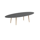 Royal Botania Tafel Royal Botania Styletto tafel 320x140 cm. Verkrijgbaar in 35cm, 50cm, 67cm en 75cm, 92cm en 110cm hoog. Diverse kleuren frames en tafelbladen mogelijk.