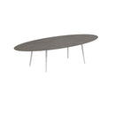 Royal Botania Tafel Royal Botania Styletto tafel 320x140 cm. Verkrijgbaar in 35cm, 50cm, 67cm en 75cm, 92cm en 110cm hoog. Diverse kleuren frames en tafelbladen mogelijk.