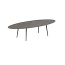 Royal Botania Tafel Royal Botania Styletto tafel 320x140 cm. Verkrijgbaar in 35cm, 50cm, 67cm en 75cm, 92cm en 110cm hoog. Diverse kleuren frames en tafelbladen mogelijk.