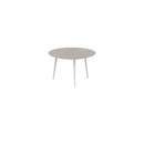 Royal Botania Tafel Royal Botania Styletto tafel ø120cm, Verkrijgbaar in 35cm, 50cm, 67cm, 75cm, 92cm en 110cm hoog. Diverse kleuren frames en tafelbladen mogelijk.