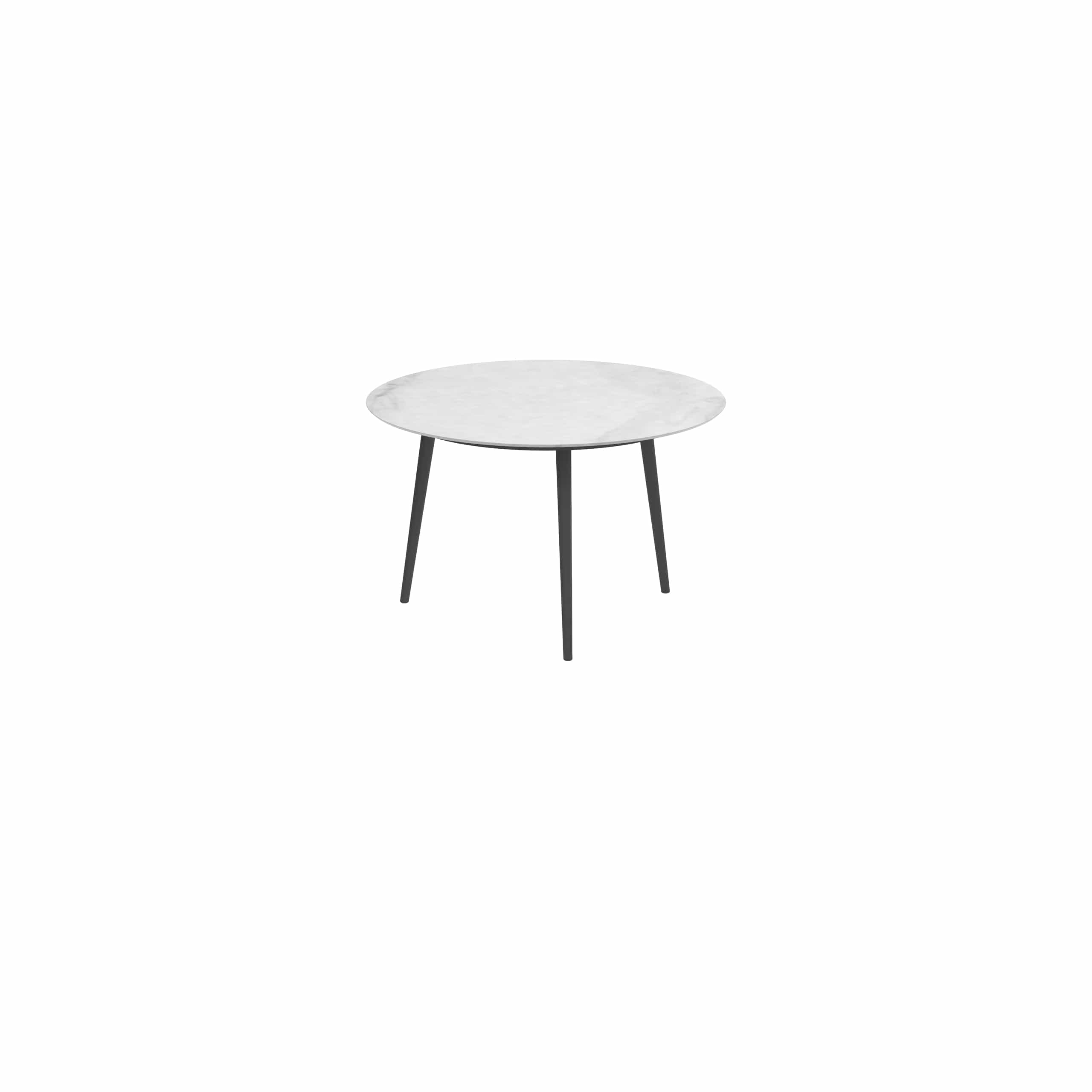 Royal Botania Tafel Royal Botania Styletto tafel ø120cm, Verkrijgbaar in 35cm, 50cm, 67cm, 75cm, 92cm en 110cm hoog. Diverse kleuren frames en tafelbladen mogelijk.