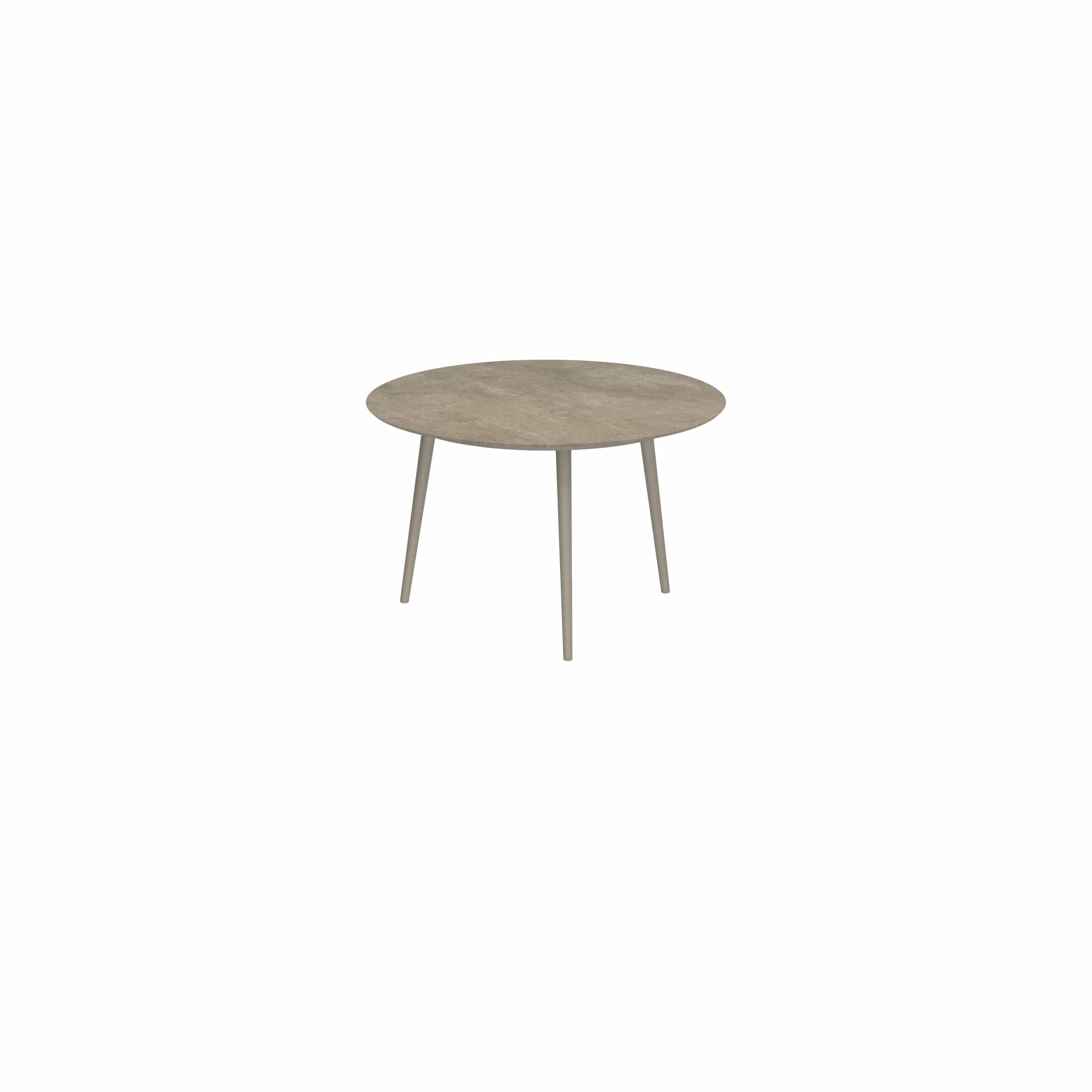 Royal Botania Tafel Royal Botania Styletto tafel ø120cm, Verkrijgbaar in 35cm, 50cm, 67cm, 75cm, 92cm en 110cm hoog. Diverse kleuren frames en tafelbladen mogelijk.