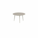Royal Botania Tafel Royal Botania Styletto tafel ø120cm, Verkrijgbaar in 35cm, 50cm, 67cm, 75cm, 92cm en 110cm hoog. Diverse kleuren frames en tafelbladen mogelijk.