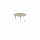 Royal Botania Tafel Royal Botania Styletto tafel ø120cm, Verkrijgbaar in 35cm, 50cm, 67cm, 75cm, 92cm en 110cm hoog. Diverse kleuren frames en tafelbladen mogelijk.