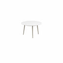 Royal Botania Tafel Royal Botania Styletto tafel ø120cm, Verkrijgbaar in 35cm, 50cm, 67cm, 75cm, 92cm en 110cm hoog. Diverse kleuren frames en tafelbladen mogelijk.