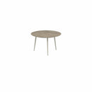 Royal Botania Tafel Royal Botania Styletto tafel ø120cm, Verkrijgbaar in 35cm, 50cm, 67cm, 75cm, 92cm en 110cm hoog. Diverse kleuren frames en tafelbladen mogelijk.