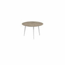 Royal Botania Tafel Royal Botania Styletto tafel ø120cm, Verkrijgbaar in 35cm, 50cm, 67cm, 75cm, 92cm en 110cm hoog. Diverse kleuren frames en tafelbladen mogelijk.