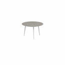 Royal Botania Tafel Royal Botania Styletto tafel ø120cm, Verkrijgbaar in 35cm, 50cm, 67cm, 75cm, 92cm en 110cm hoog. Diverse kleuren frames en tafelbladen mogelijk.
