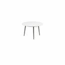 Royal Botania Tafel Royal Botania Styletto tafel ø120cm, Verkrijgbaar in 35cm, 50cm, 67cm, 75cm, 92cm en 110cm hoog. Diverse kleuren frames en tafelbladen mogelijk.
