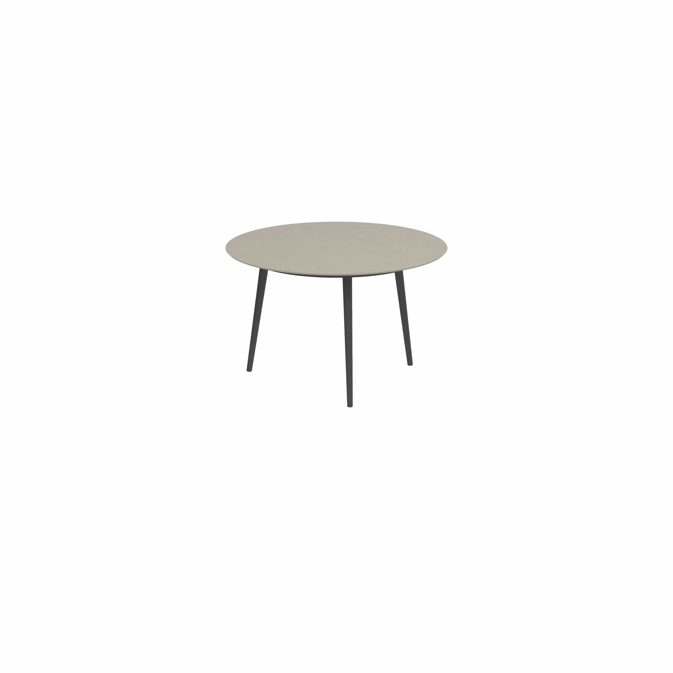 Royal Botania Tafel Royal Botania Styletto tafel ø120cm, Verkrijgbaar in 35cm, 50cm, 67cm, 75cm, 92cm en 110cm hoog. Diverse kleuren frames en tafelbladen mogelijk.