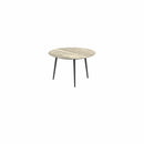 Royal Botania Tafel Royal Botania Styletto tafel ø120cm, Verkrijgbaar in 35cm, 50cm, 67cm, 75cm, 92cm en 110cm hoog. Diverse kleuren frames en tafelbladen mogelijk.