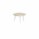 Royal Botania Tafel Royal Botania Styletto tafel ø120cm, Verkrijgbaar in 35cm, 50cm, 67cm, 75cm, 92cm en 110cm hoog. Diverse kleuren frames en tafelbladen mogelijk.