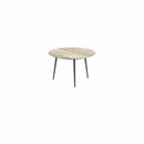 Royal Botania Tafel Royal Botania Styletto tafel ø120cm, Verkrijgbaar in 35cm, 50cm, 67cm, 75cm, 92cm en 110cm hoog. Diverse kleuren frames en tafelbladen mogelijk.