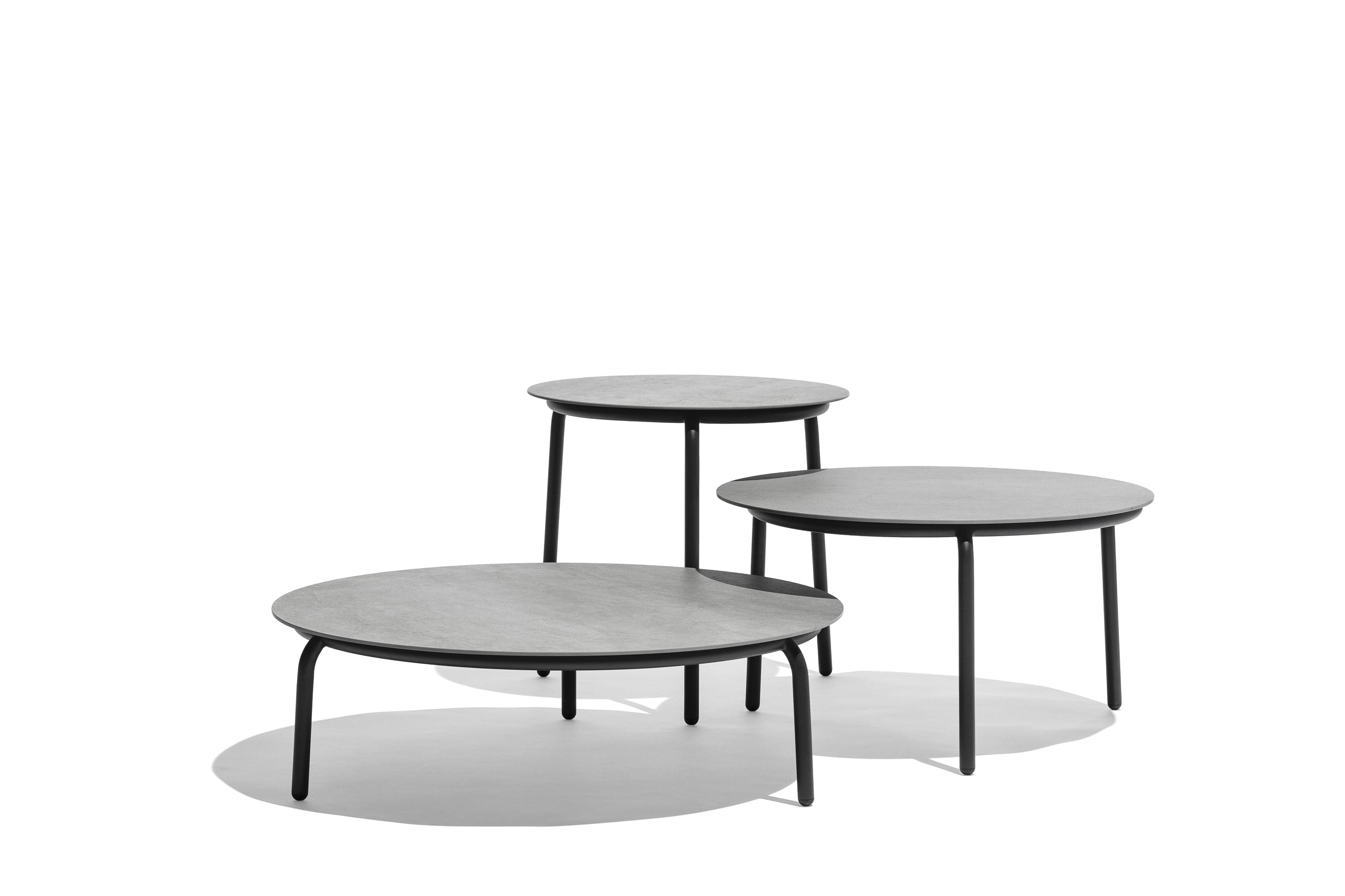 Todus Salon-/bijzettafel ø50cm H47cm / HPL Todus Starling salontafel RVS Verkrijgbaar in meerdere afmetingen, kleuren en types tafelbladen.