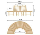 Traditional Teak Bank Traditional teak, Beatrice boombank, verkrijgbaar in twee afmetingen.