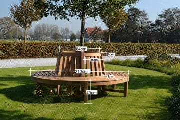 Traditional Teak Bank Traditional teak, Beatrice boombank, verkrijgbaar in twee afmetingen.