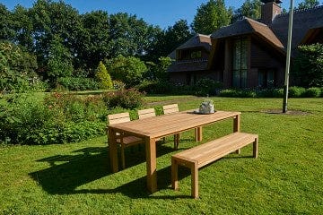 Traditional Teak Dining Bank Traditional teak, Maxima rugloze bank 100 cm. gemaakt van teakhout.