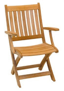 Traditional Teak Stoel Traditional teak, Alexia klapstoel met arm, vervaardigd uit teakhout