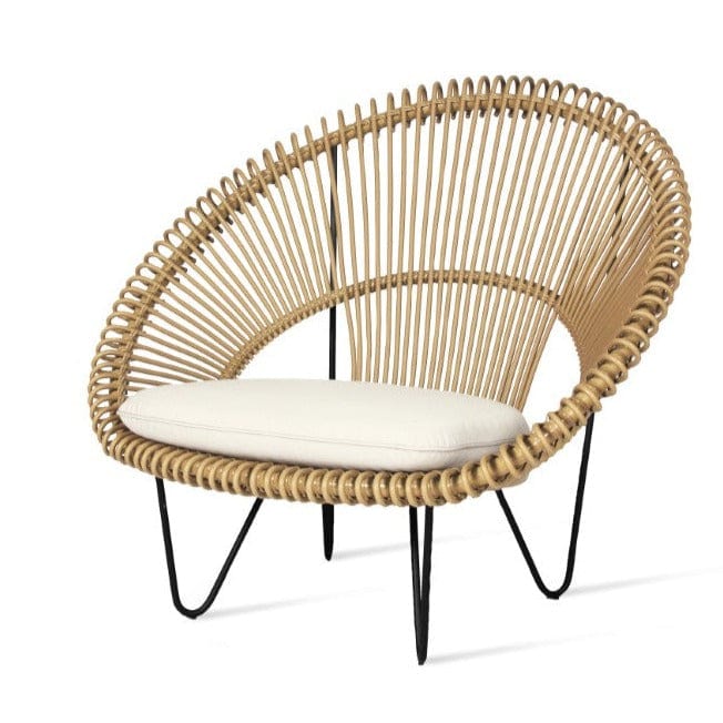 Vincent Sheppard Lounge stoel Zwart / Zonder zitkussen Vincent Sheppard Roy Cocoon loungestoel, verkrijgbaar in twee kleuren.