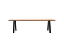 Vincent Sheppard Tafel 285 x 100cm / Dune White Vincent Sheppard Matteo eettafel met een teakhouten blad. Leverbaar in twee afmetingen en twee kleuren frame.