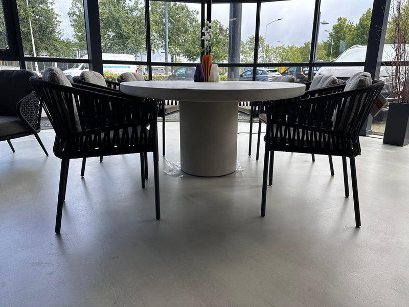 Net-echt, Model ovaal - Jati&Kebon, Tofino diningset showroomaanbieding