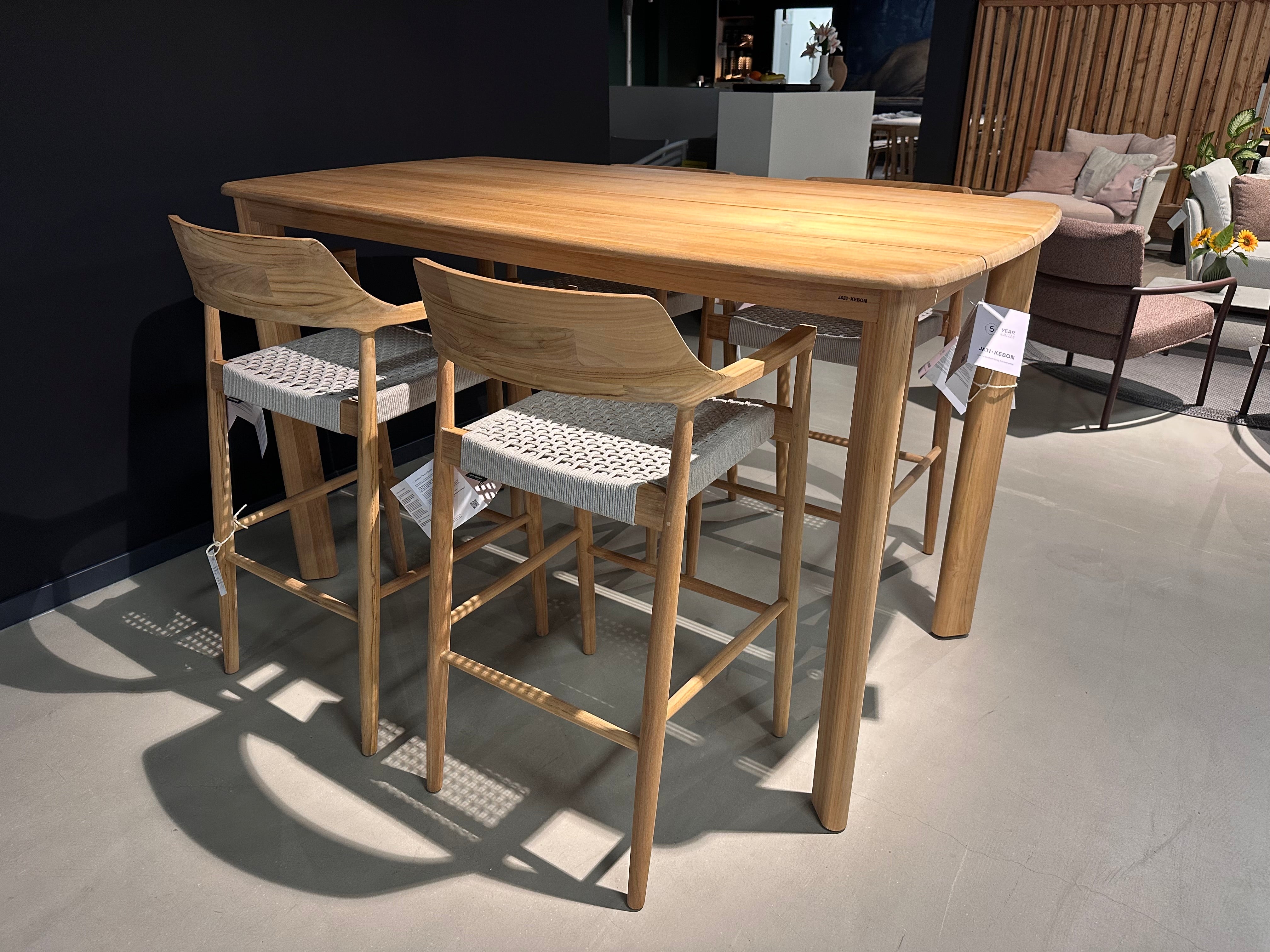 Jati-Kebon, Tofino teak barset showroomaanbieding