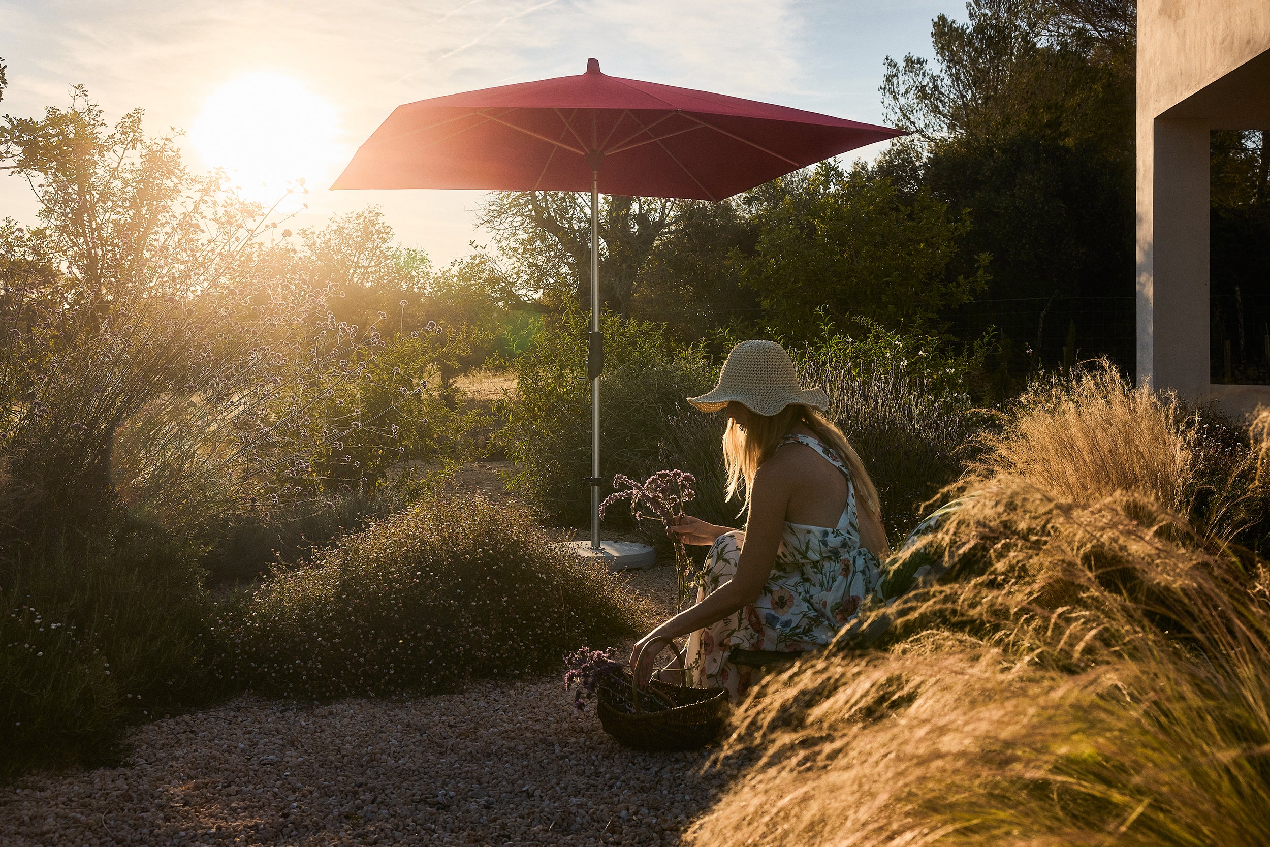 Glatz Alu-Twist kantelbare stokparasol.