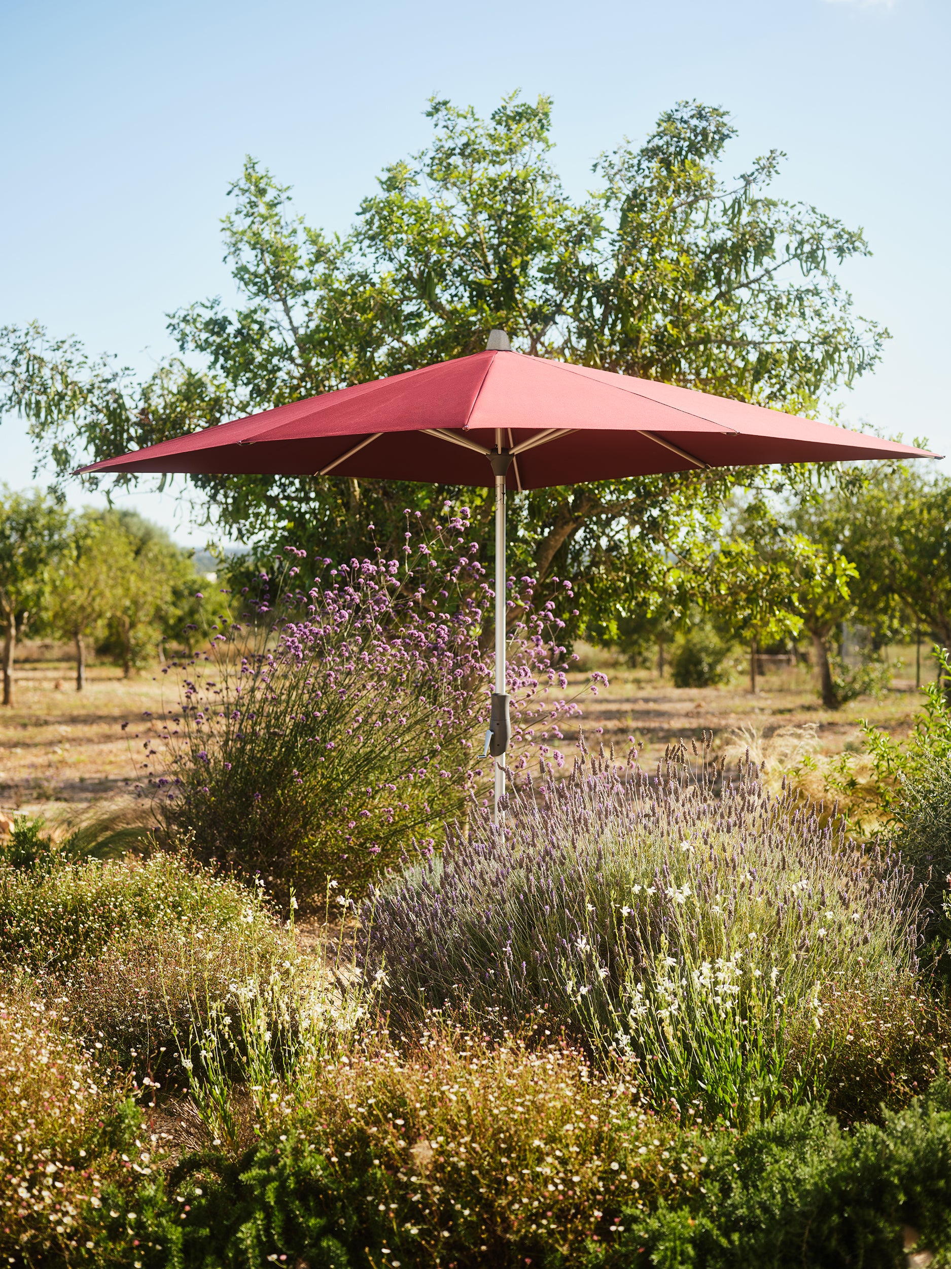 Glatz Alu-Twist kantelbare stokparasol.