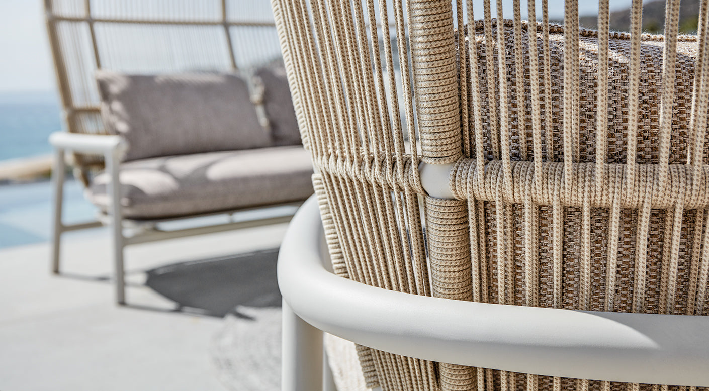 Gloster Fern low back aluminium lounge stoel