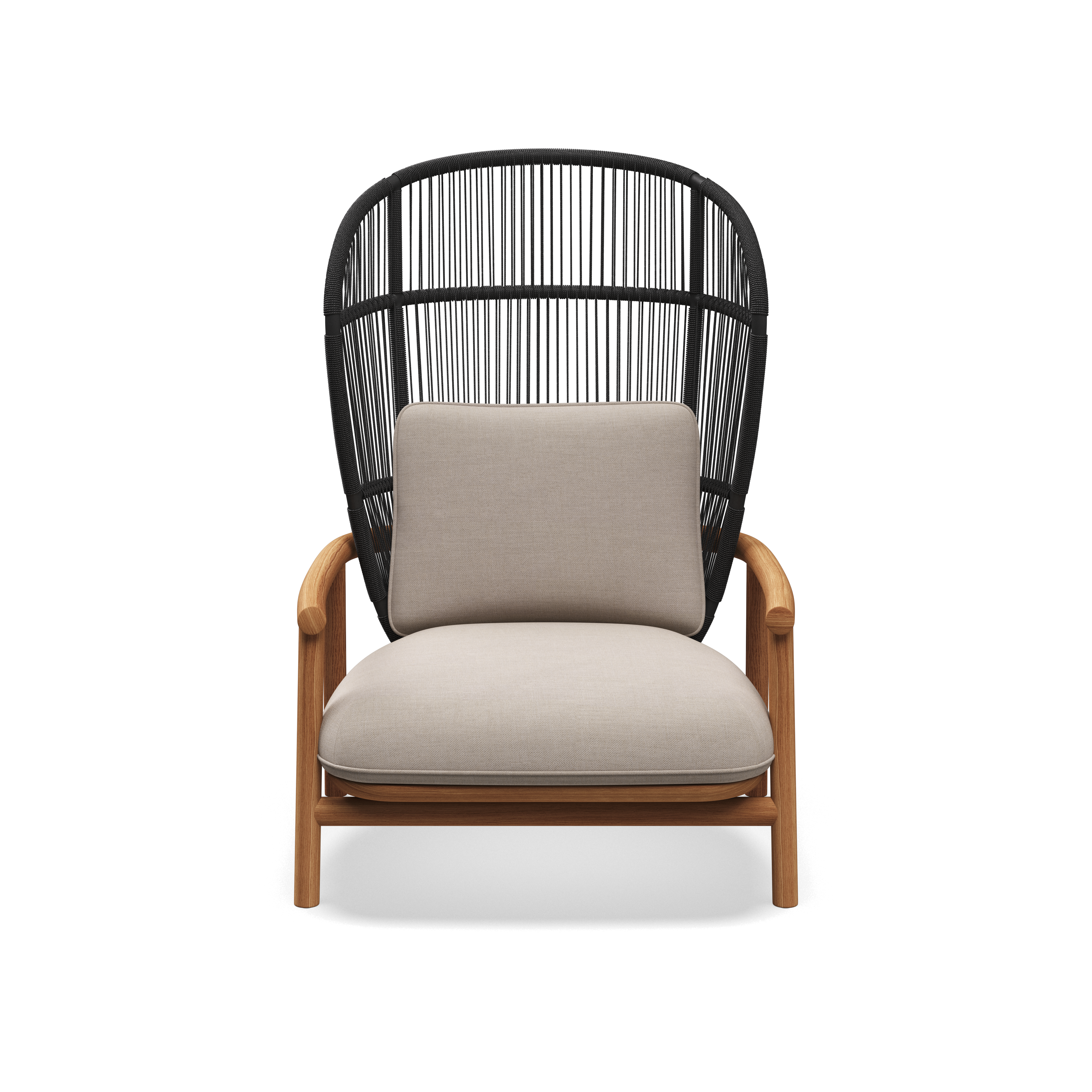 Gloster Fern high back teak lounge stoel