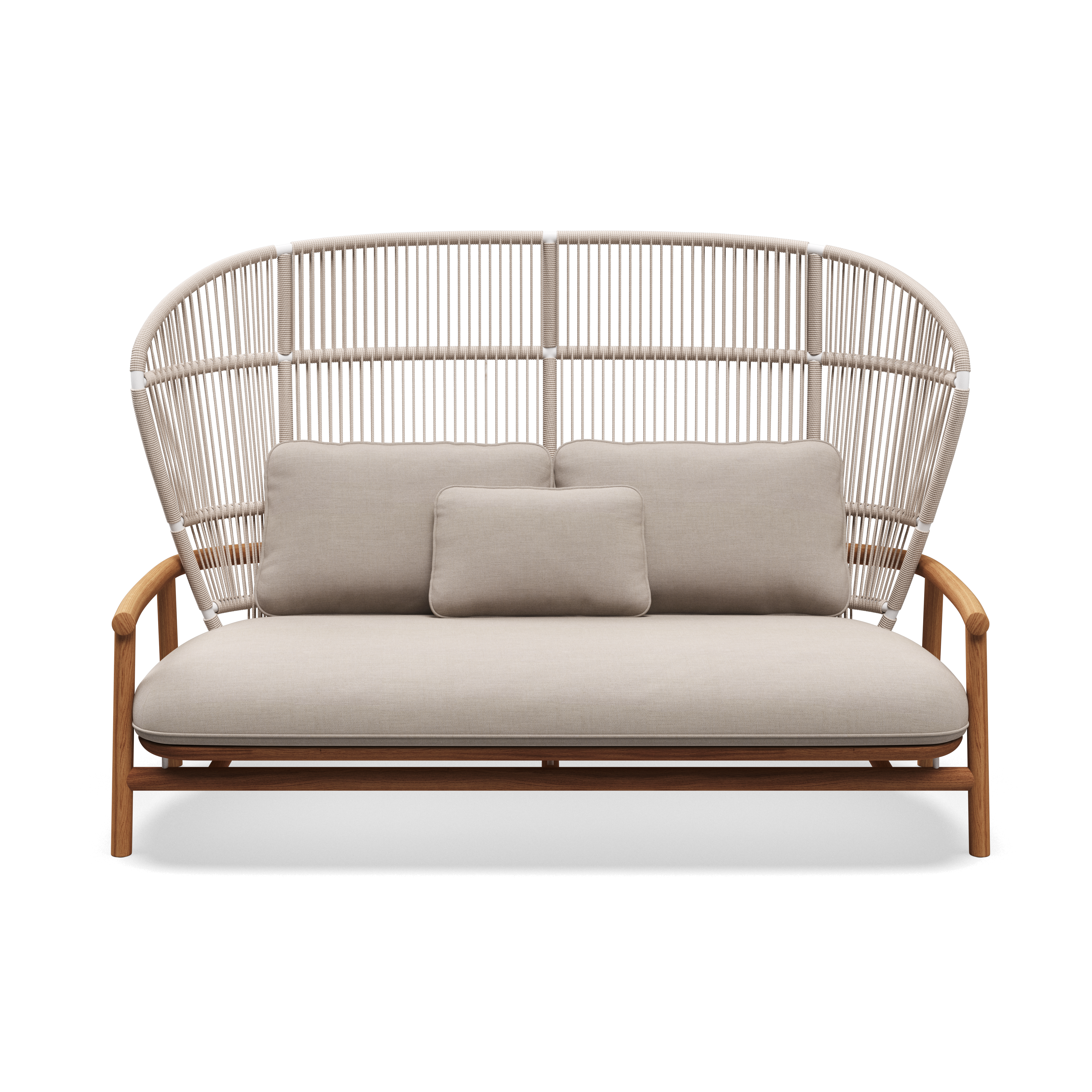 Gloster Fern high back teak lounge 2 zits bank