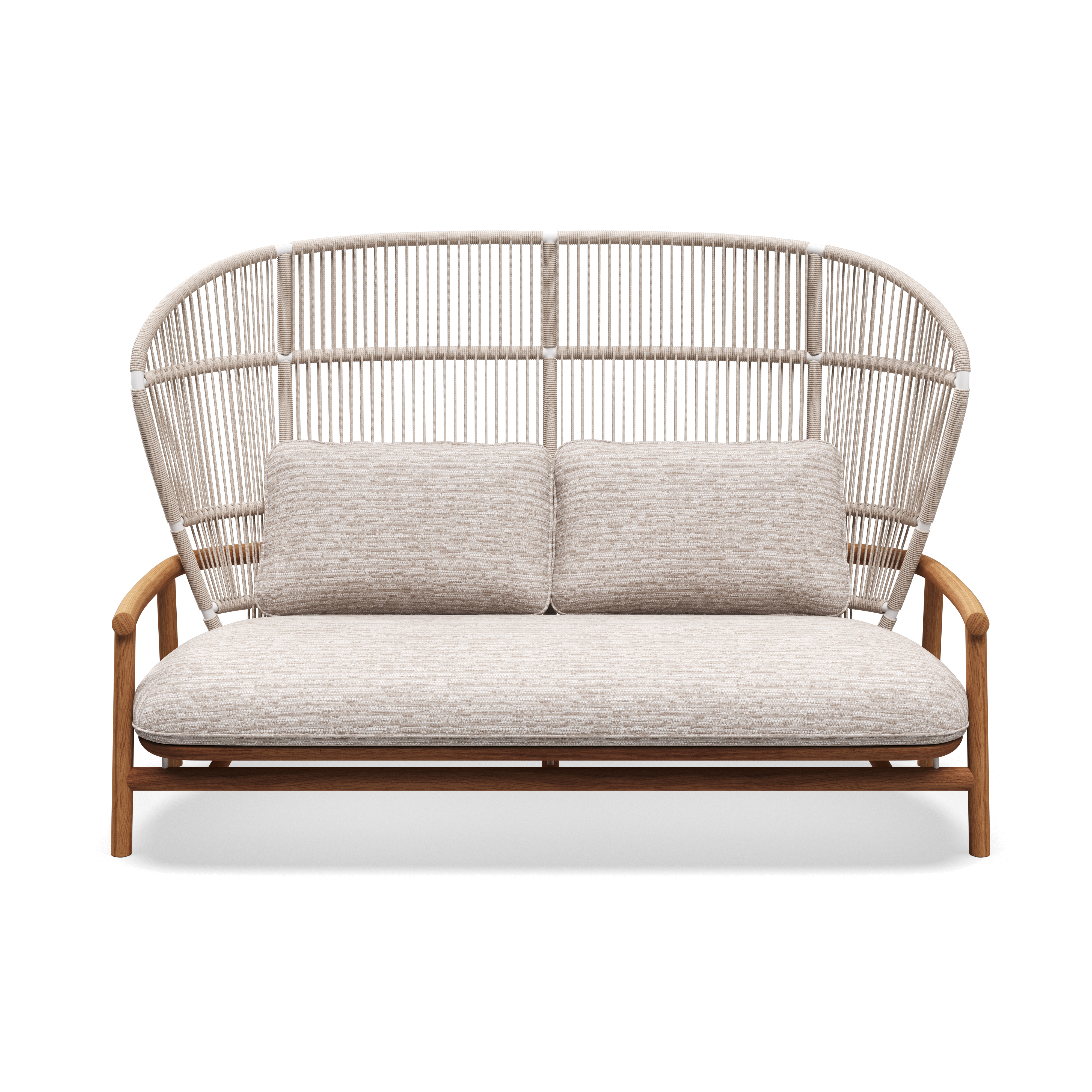 Gloster Fern high back teak lounge 2 zits bank