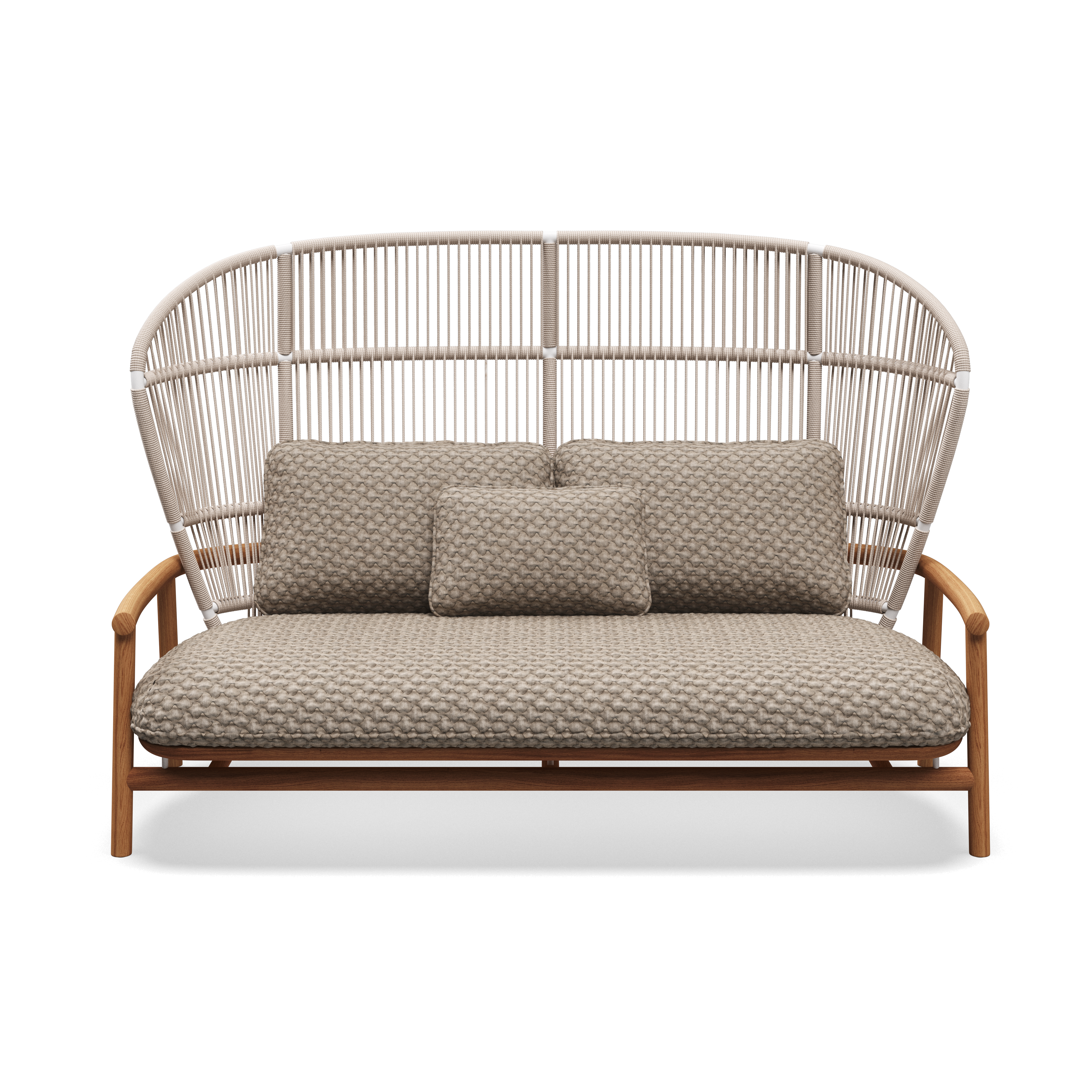 Gloster Fern high back teak lounge 2 zits bank
