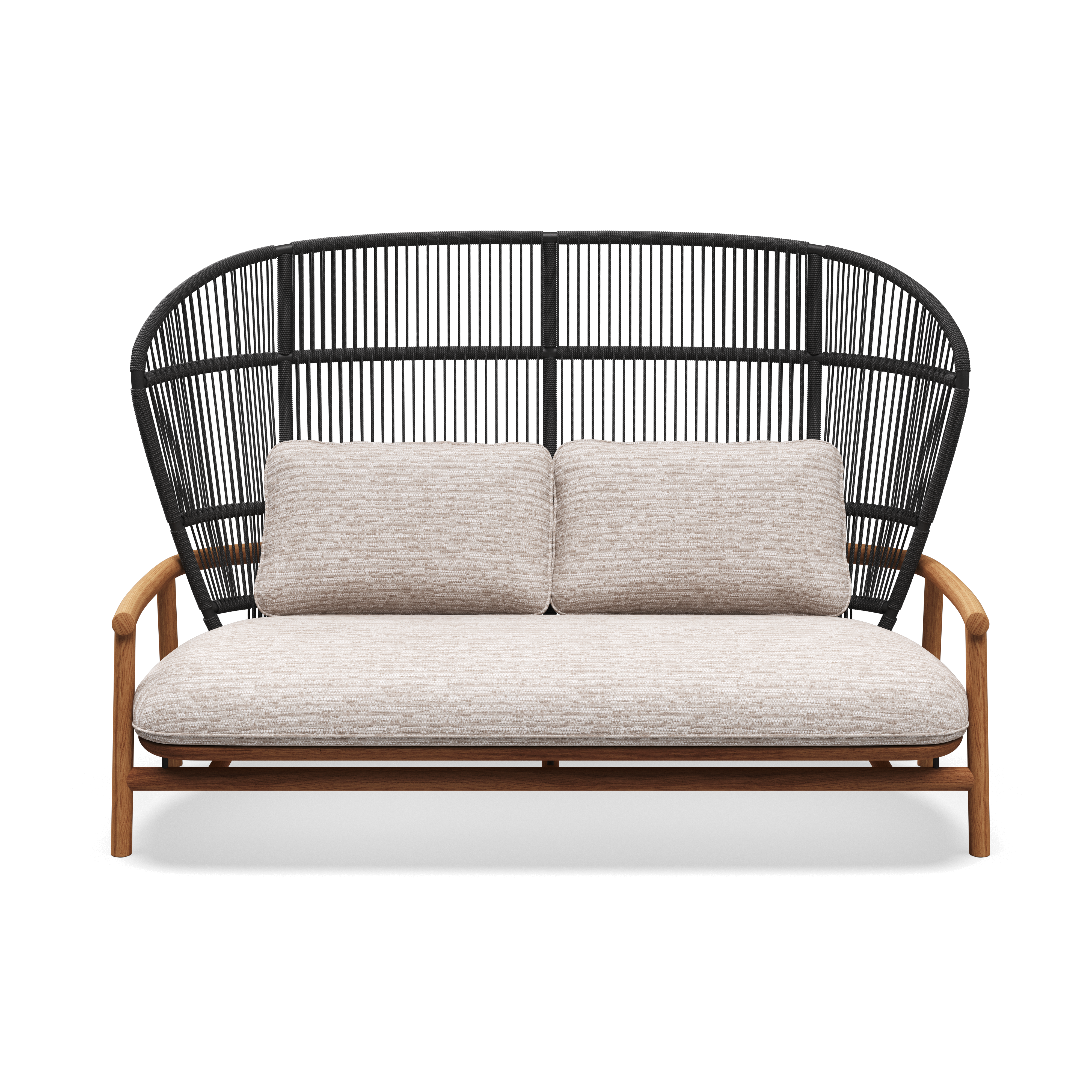 Gloster Fern high back teak lounge 2 zits bank