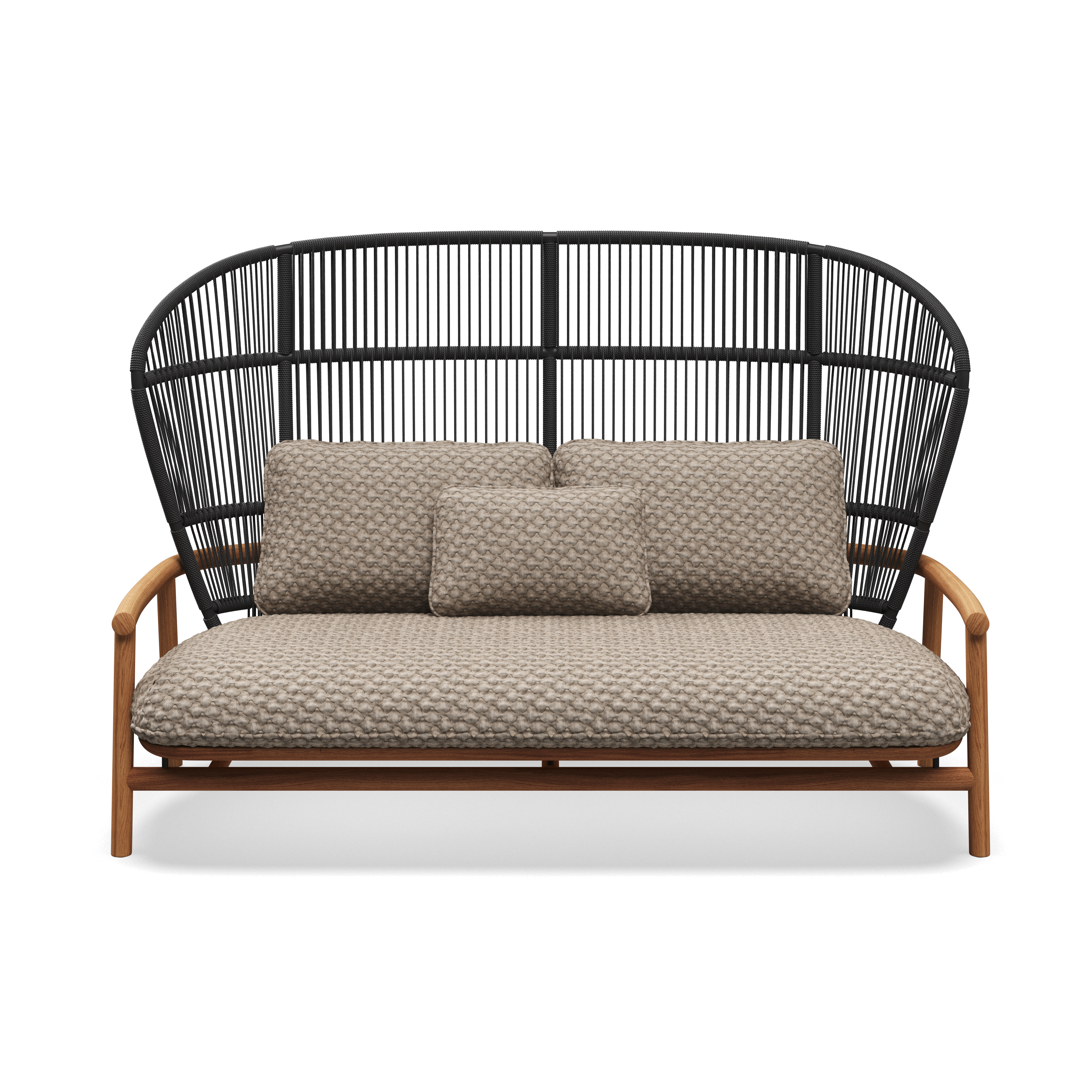 Gloster Fern high back teak lounge 2 zits bank