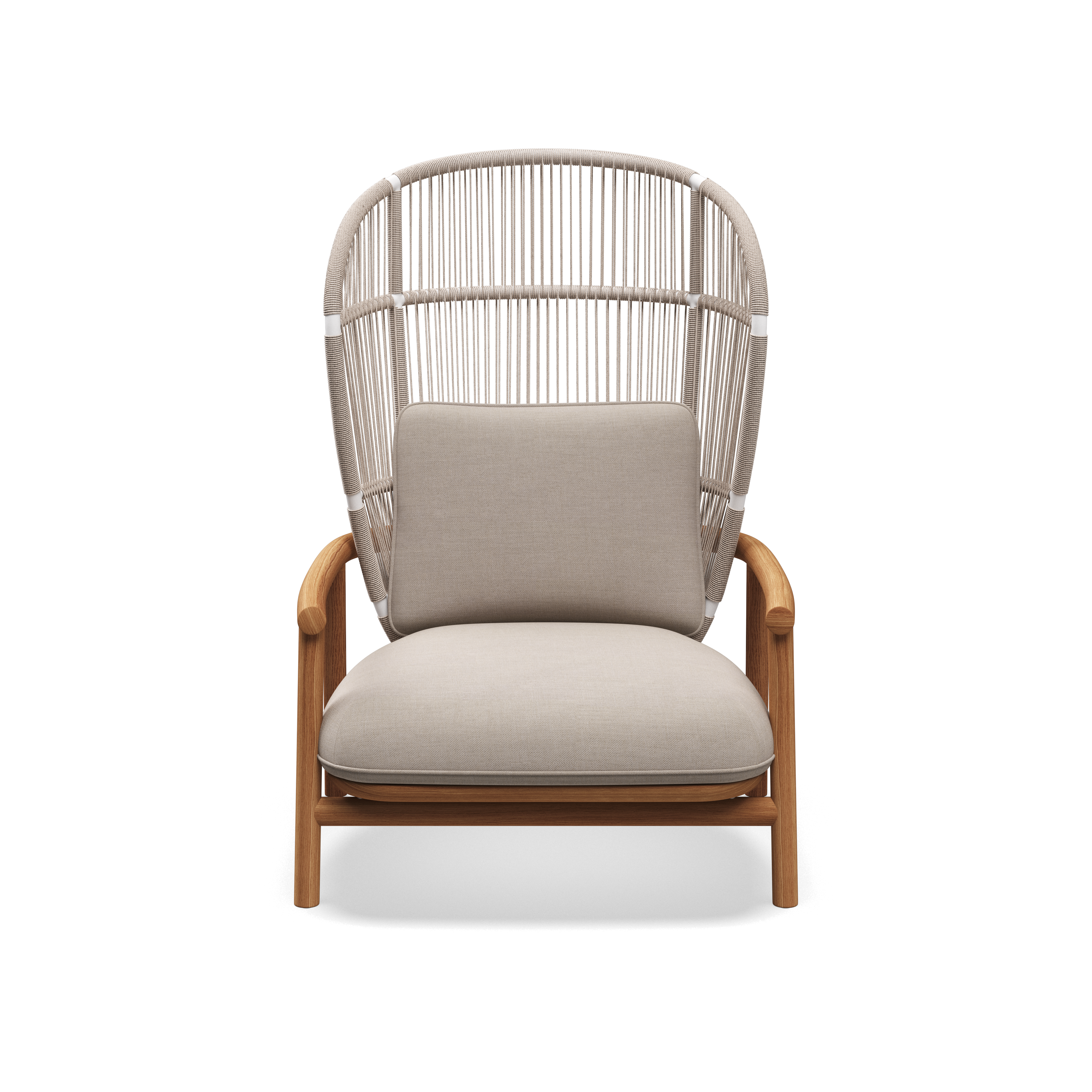 Gloster Fern high back teak lounge stoel