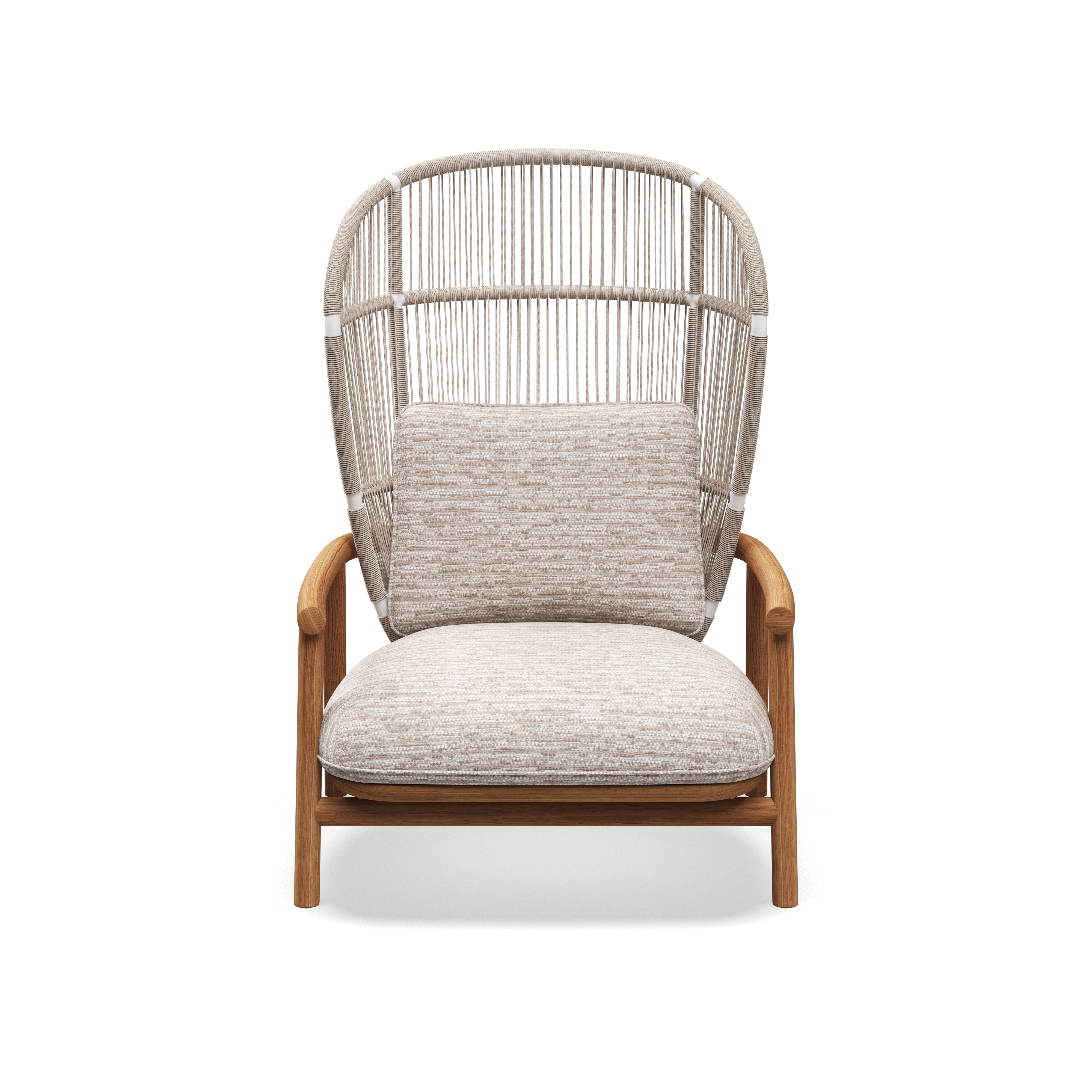 Gloster Fern high back teak lounge stoel