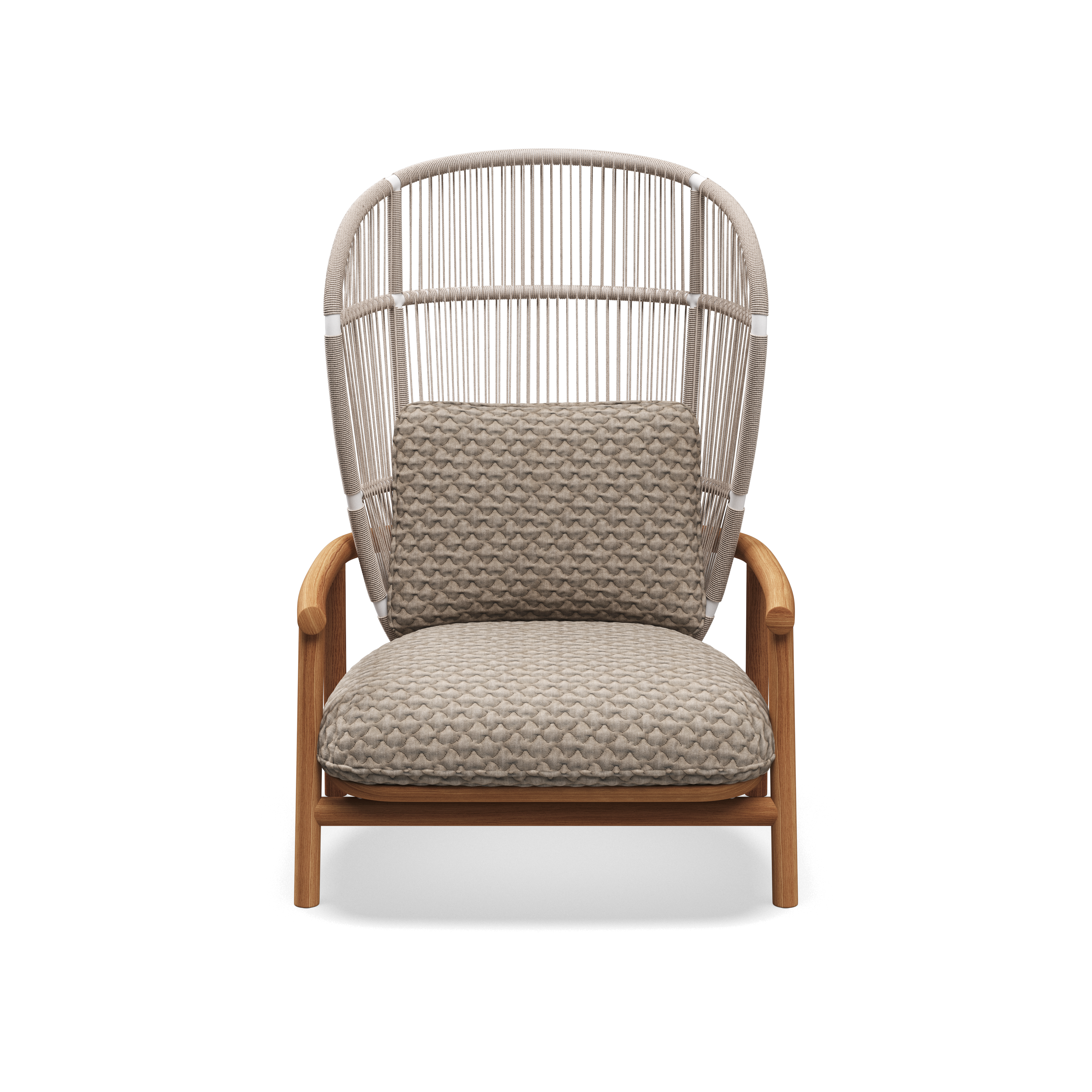 Gloster Fern high back teak lounge stoel