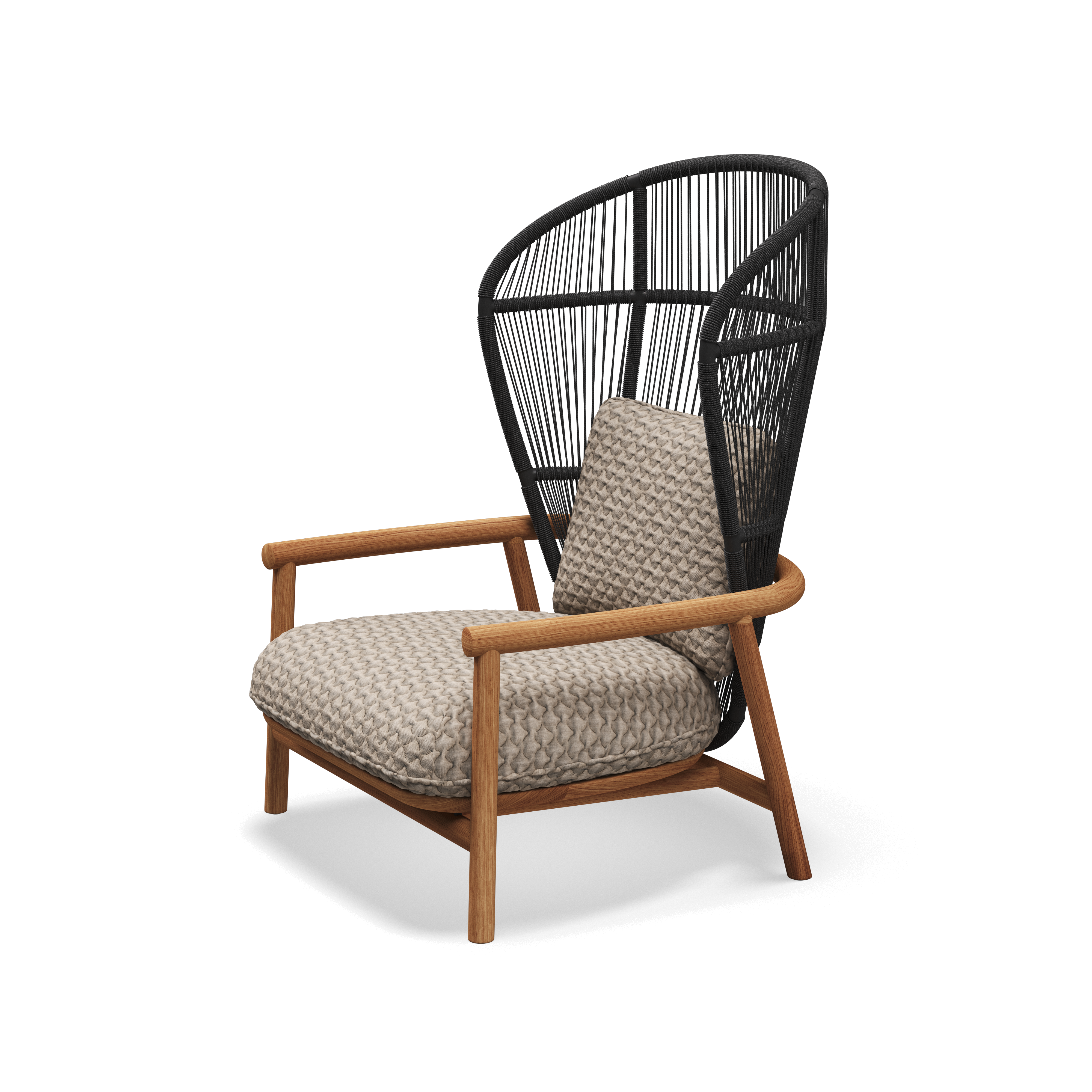 Gloster Fern high back teak lounge stoel