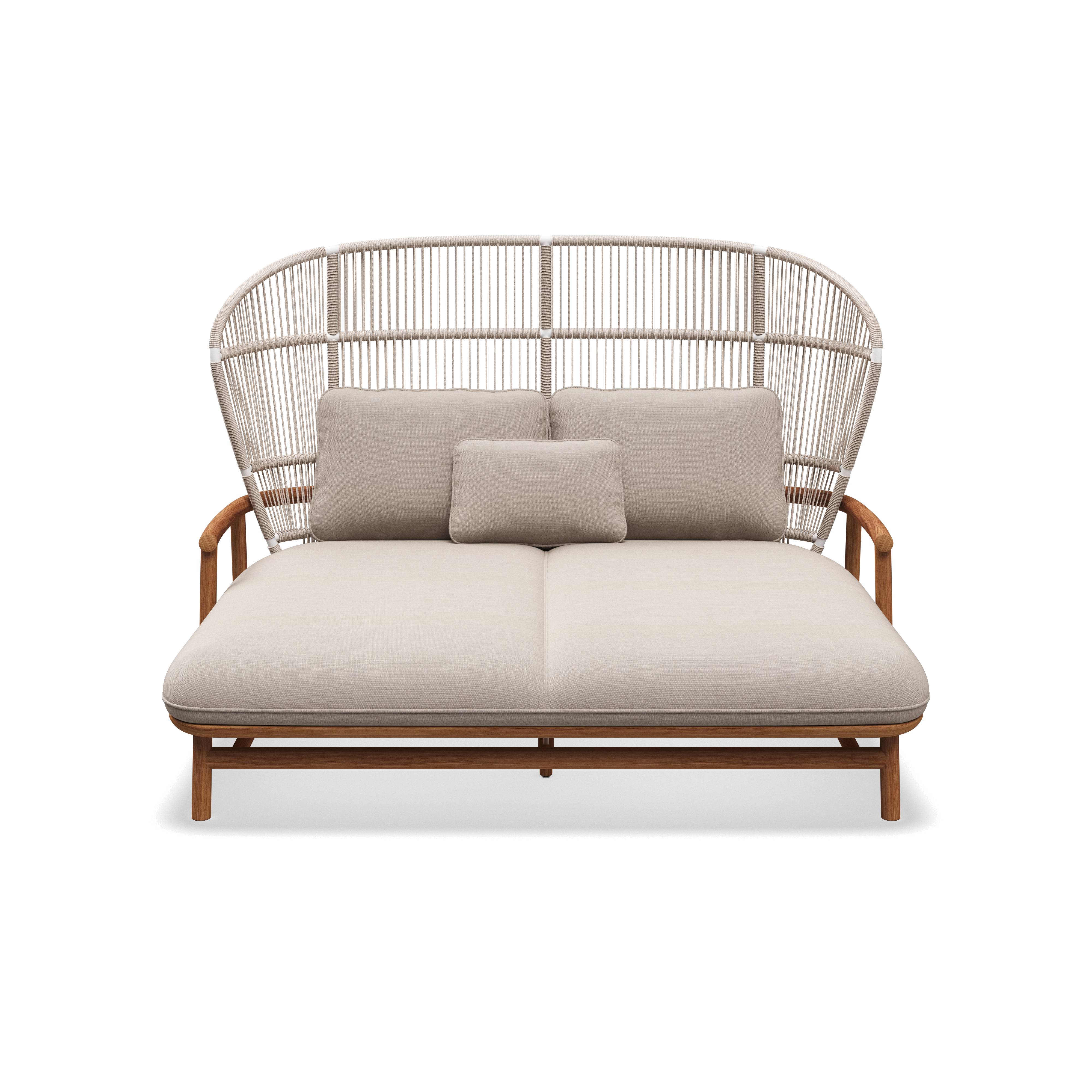 Gloster Fern high back teak lounge daybed
