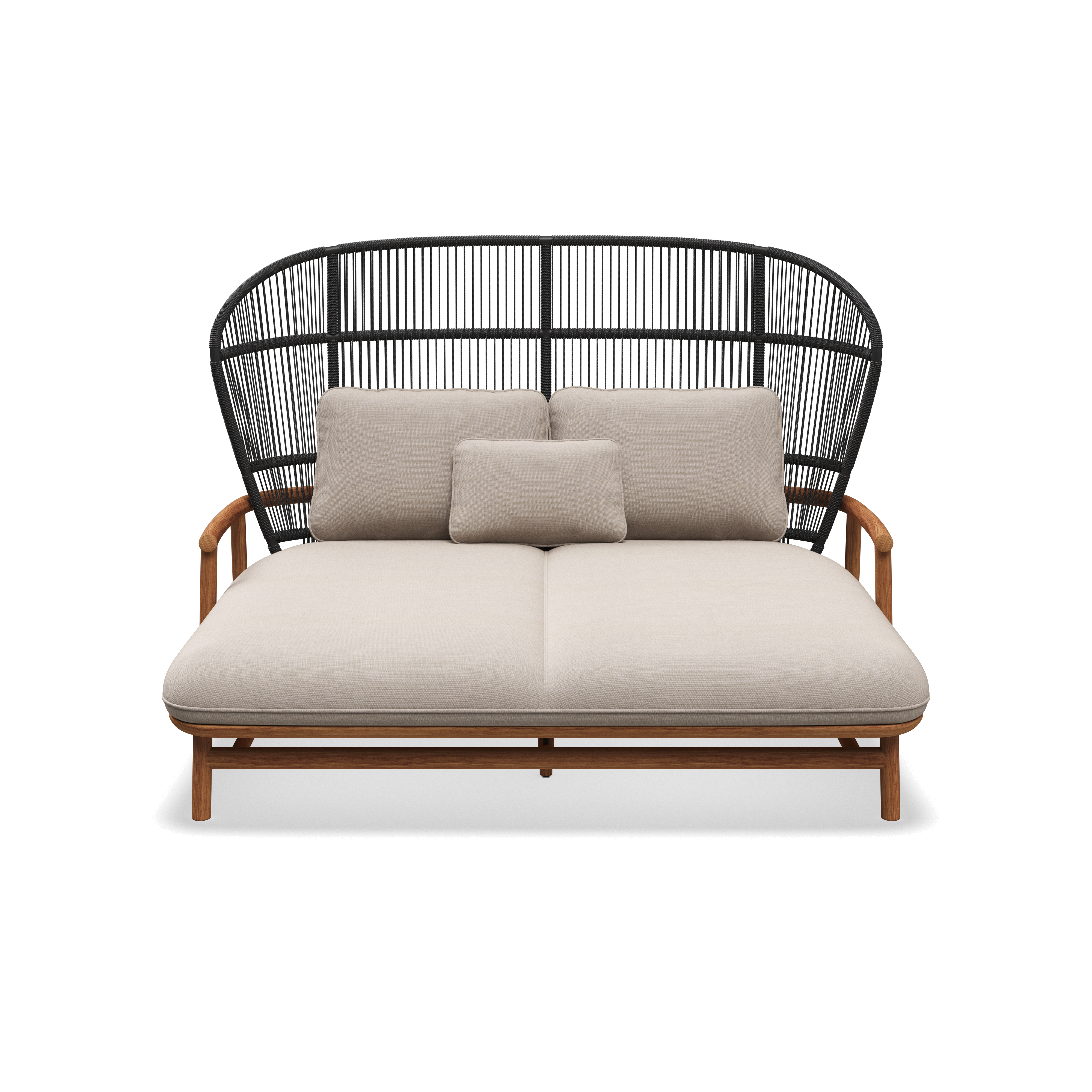 Gloster Fern high back teak lounge daybed