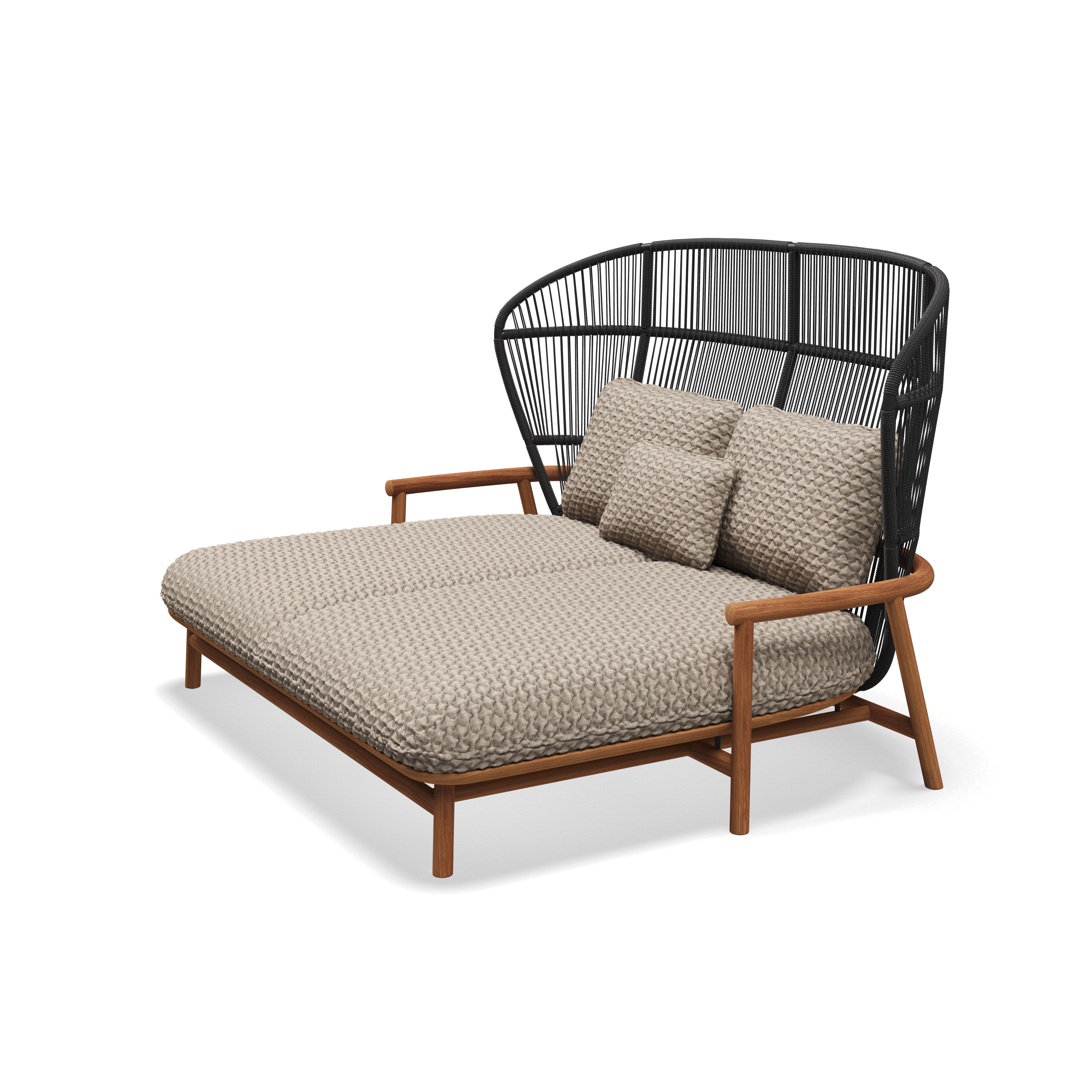 Gloster Fern high back teak lounge daybed