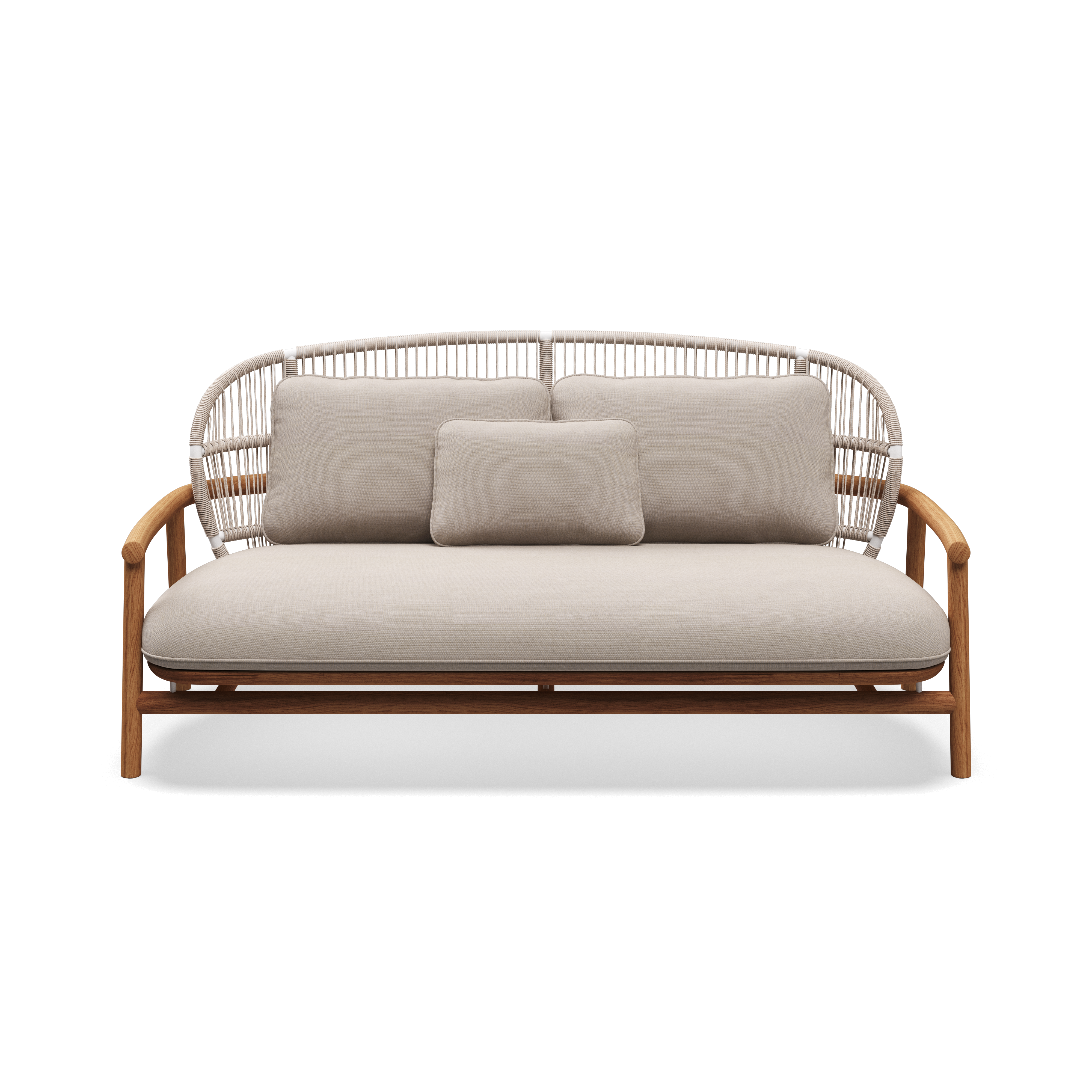 Gloster Fern low back teak lounge 2 zits bank